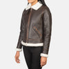 Soft Serenity Leather Bomber Jacket for Women