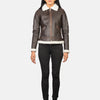 Soft Serenity Leather Bomber Jacket for Women