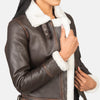 Soft Serenity Leather Bomber Jacket for Women