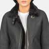 Soft Serenity Leather Bomber Jacket for Women