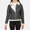 Soft Serenity Leather Bomber Jacket for Women