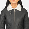 Soft Serenity Leather Bomber Jacket for Women