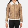 Soft Serenity Leather Bomber Jacket for Women