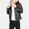 Soft Shelter Leather Jacket | Hooded Leather Jacket