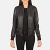 Solstice Leather Bomber Jacket for Women