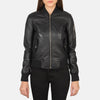 Solstice Leather Bomber Jacket for Women