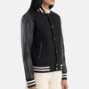 Style Spectrum Leather Bomber Jacket for women