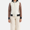 Style Spectrum Leather Bomber Jacket for women