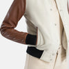 Style Spectrum Leather Bomber Jacket for women