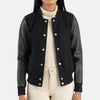 Style Spectrum Leather Bomber Jacket for women