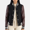 Style Spectrum Leather Bomber Jacket for women