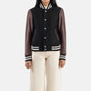 Style Spectrum Leather Bomber Jacket for women