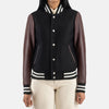 Style Spectrum Leather Bomber Jacket for women