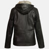 Surge Women Hooded Leather Jacket