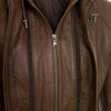 Surge Women Hooded Leather Jacket