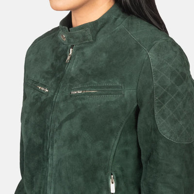 Urban Flair Leather Bomber Jacket for Women
