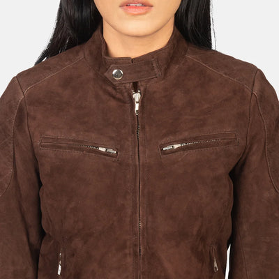 Urban Flair Leather Bomber Jacket for Women