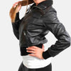 Urban Hues Women's Leather Bomber Jacket