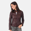 Urban Wildflower Genuine leather Biker Jacket for women