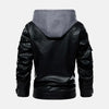 Valor Mens Leather Jacket with Hood