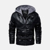 Valor Mens Leather Jacket with Hood