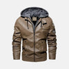 Valor Mens Leather Jacket with Hood