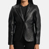 Vibrance Leather Blazer Jacket