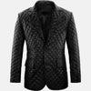 Vividity Double Button Men Leather Blazer