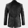 Vividity Double Button Men Leather Blazer