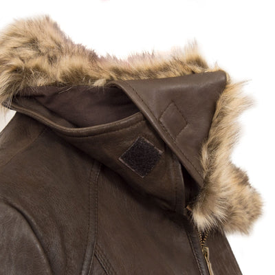 Winifred Women's Brown Leather Jacket