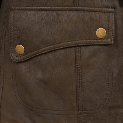 Winifred Women's Brown Leather Jacket