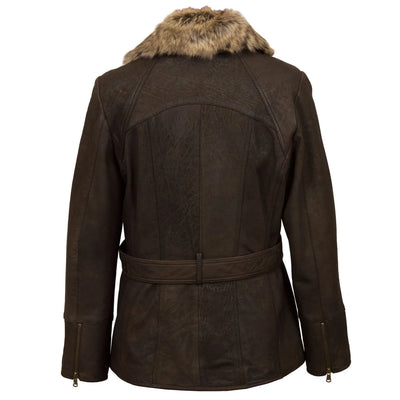 Winifred Women's Brown Leather Jacket